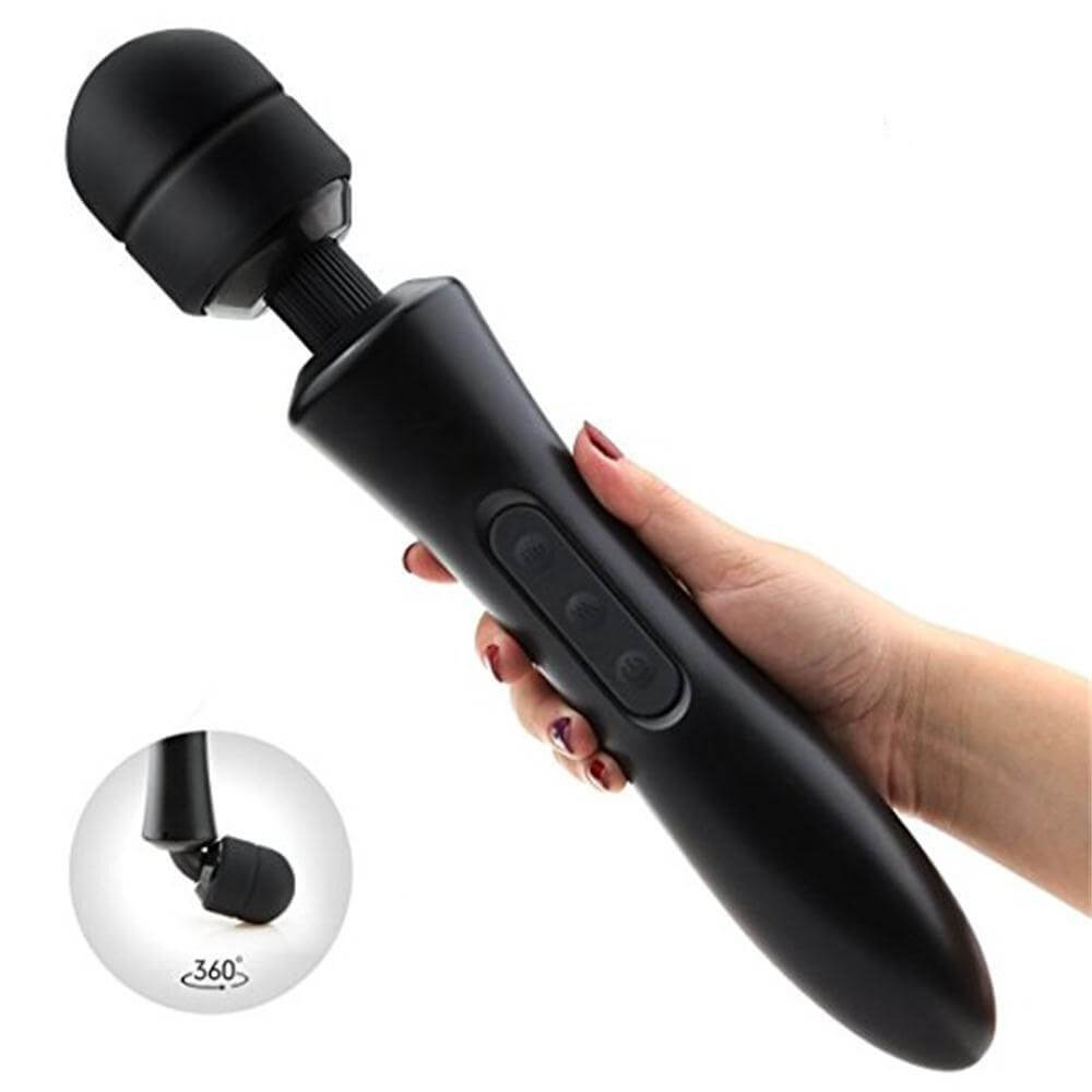 10 Powerful Speeds 8 Vibrator Wand Massager, Rechargeable Cordless Personal Big Back Massager with Multi-Mode for Body Therapeutic, Muscle Aches & Sports Recovery